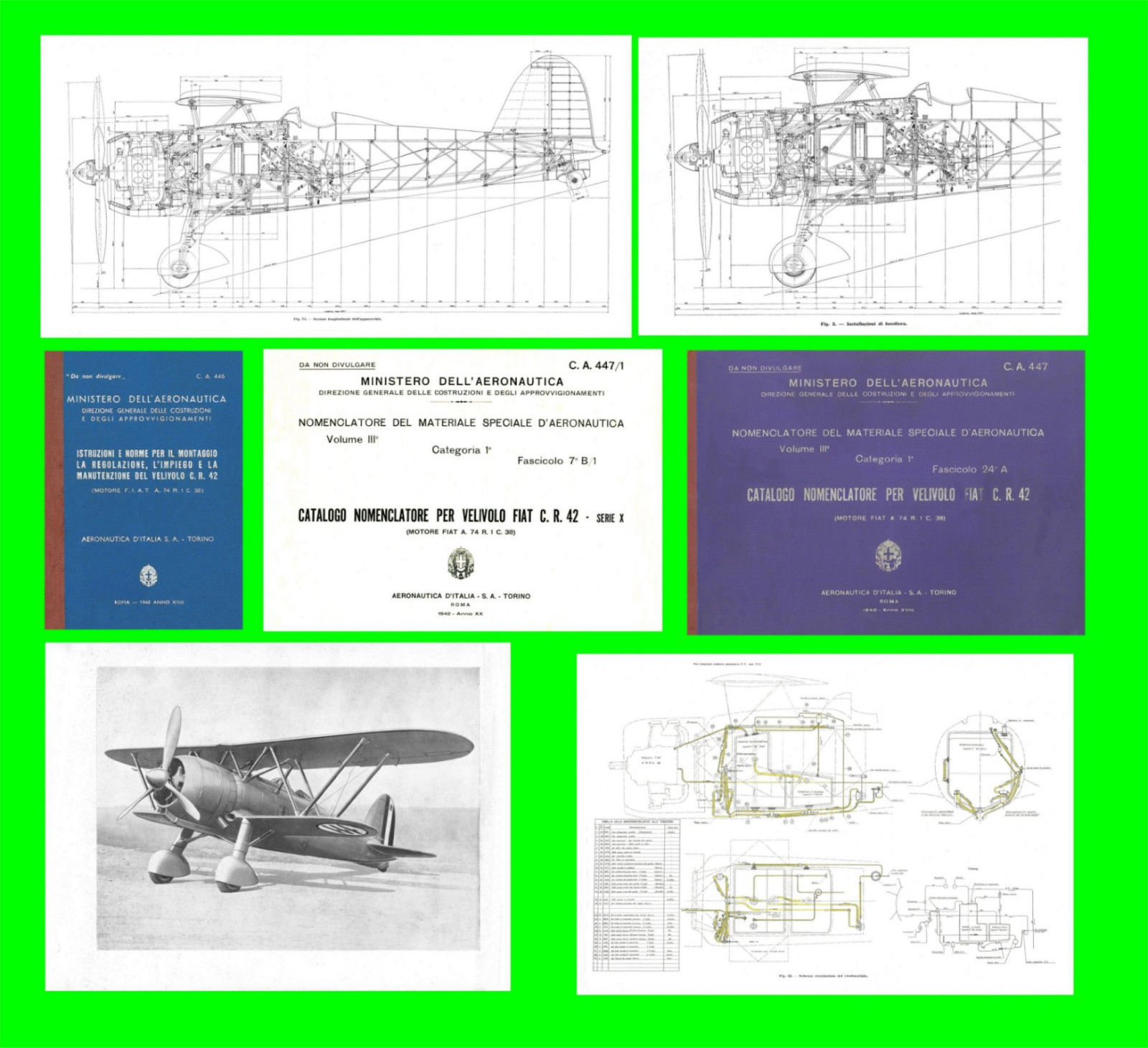 COLLECTION - FIAT CR42 FALCO CR 42 AVIAZIONE AERONAUTICA AIRCRAFT Manual - <b>DOWNLOAD</b>