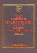 GiulioFiocchiCatalogoMunizionidaCacciaTiroGuerra1926